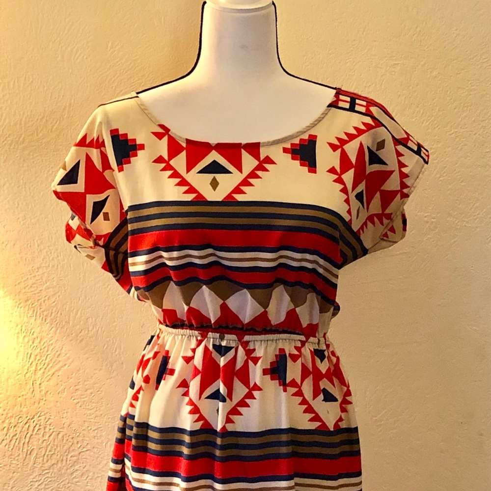Aztec pattern dress